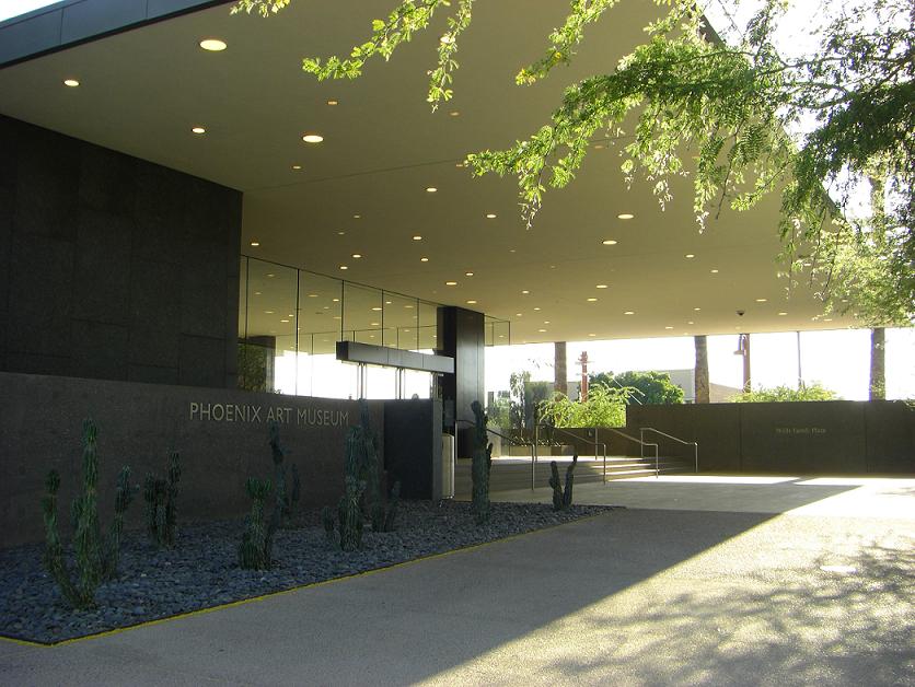 The entrance to the Phoenix Art Museum
