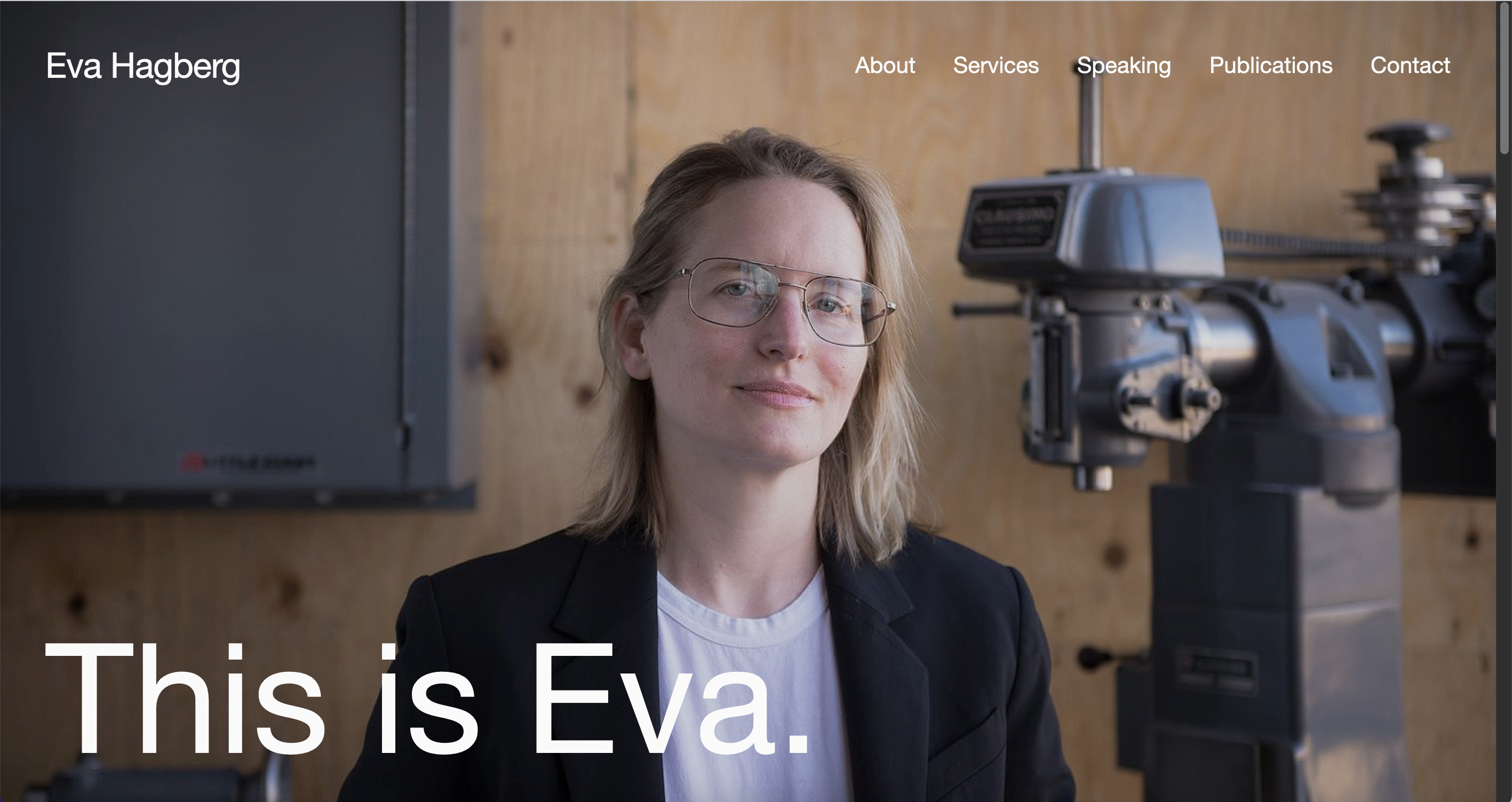 Eva Hagberg website homepage
