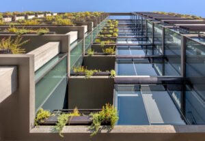 Signature vertical landscaping system used at Optima Kierland Apartments®