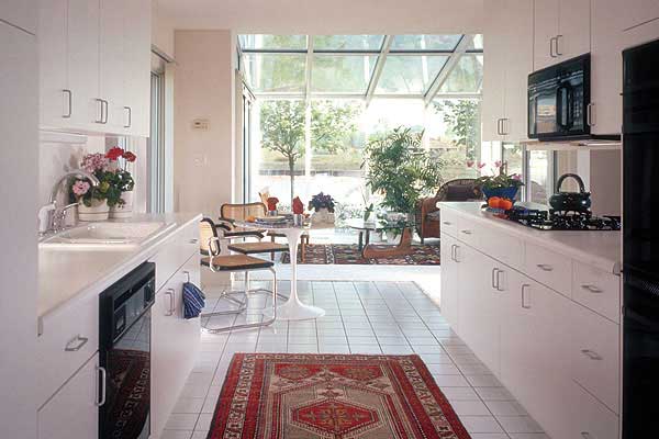 Interior of the kitchen at Coromandel condominiums