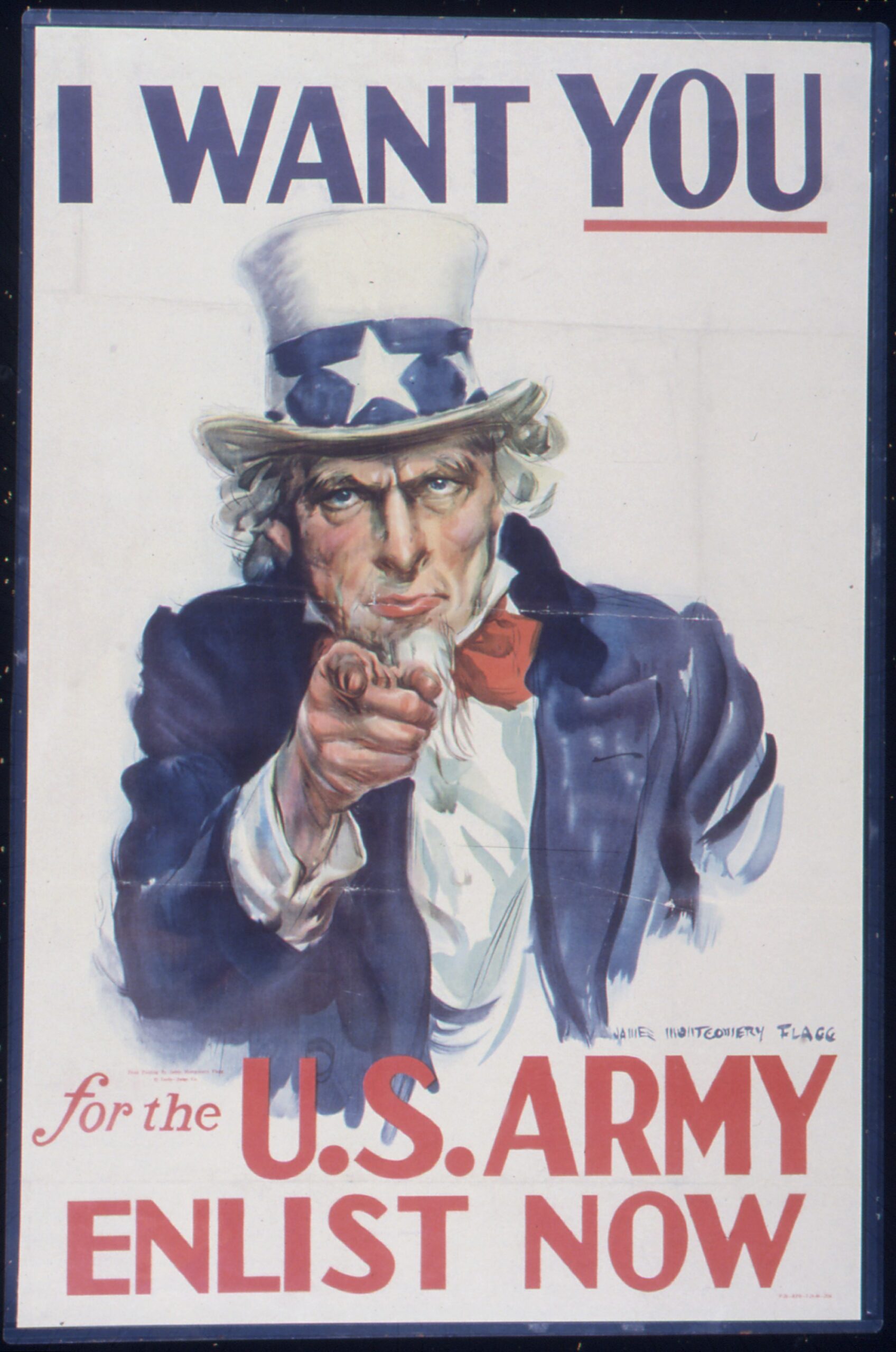 Army recruiting poster, designed by James Montgomery Flagg, 1917