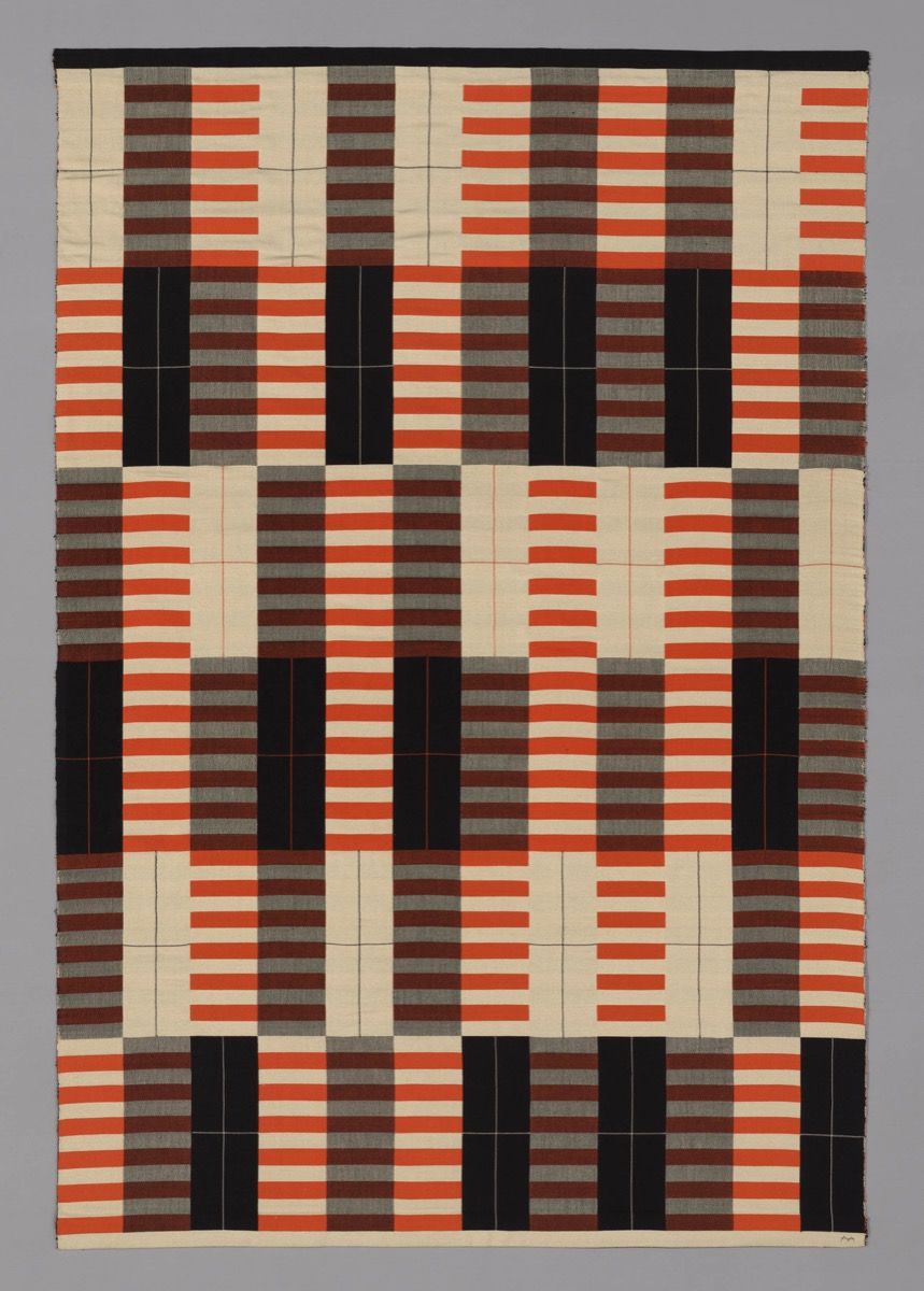 Anni Albers, Originally produced by the Bauhaus Workshop. Black-White-Red, 1926–27 (produced 1965). © The Josef and Anni Albers Foundation / Artists Rights Society (ARS), New York. Courtesy of the Art Institute of Chicago.