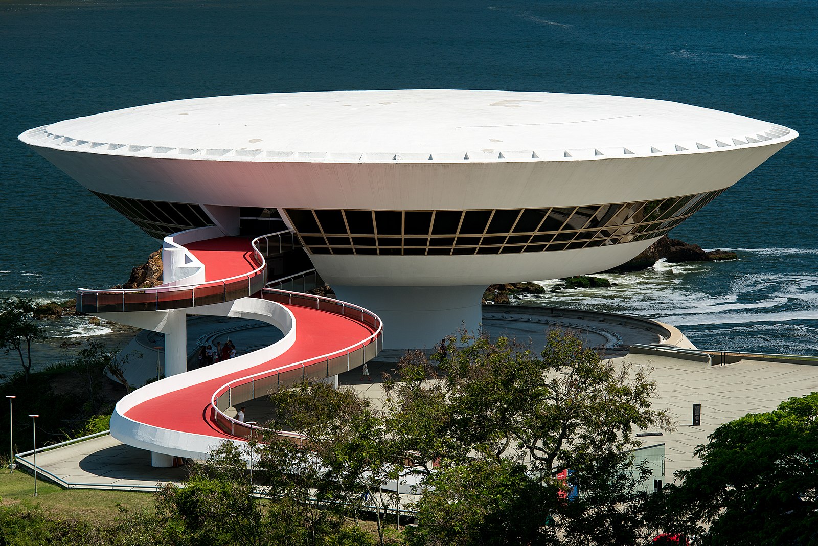 Niteroi Contemporary Art Museum in Rio de Janeiro, Brazil
