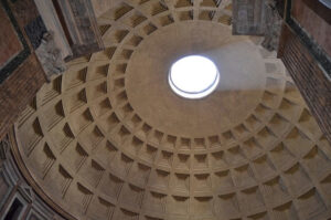 The oculus at the Pantheon, Rome, Italy