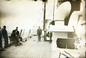 Cruise ship shuffleboard (vintage photo)