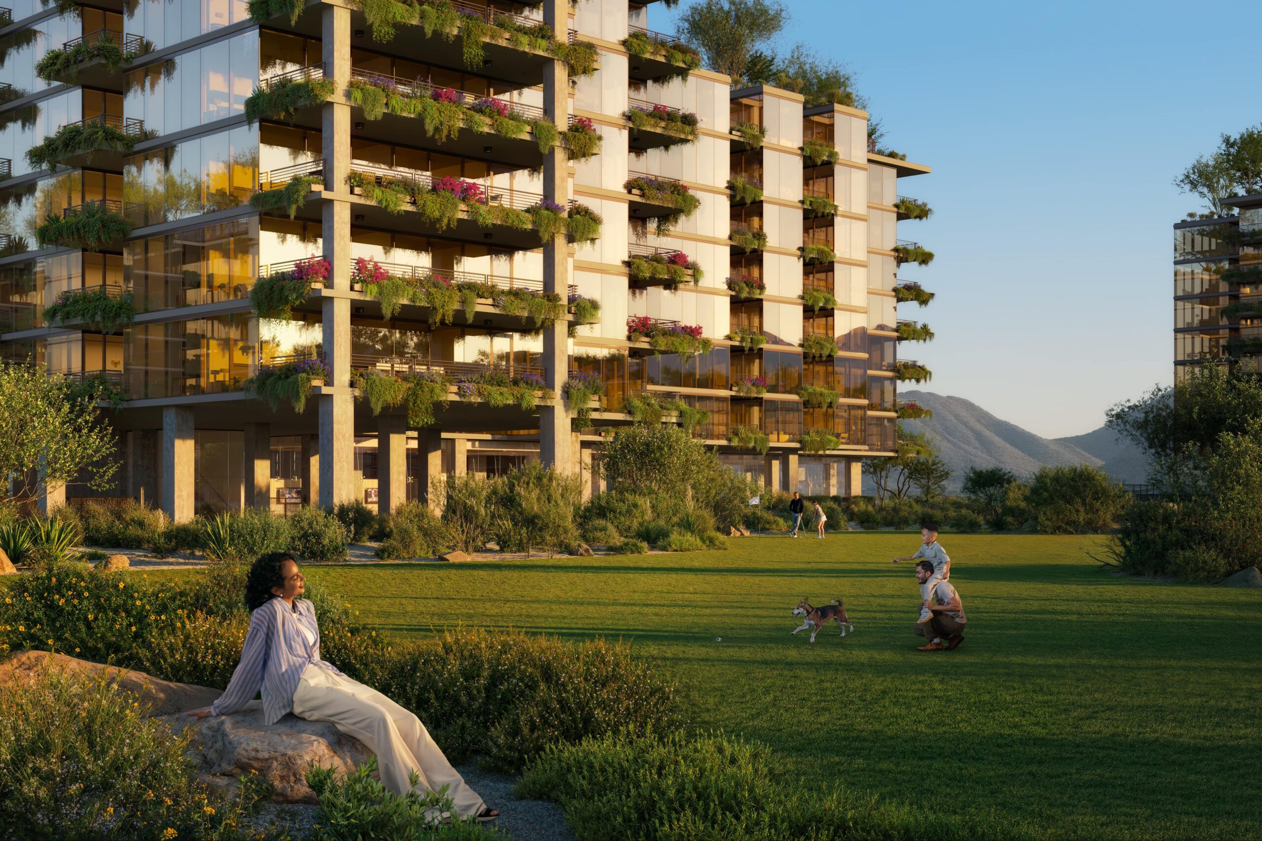 Optima McDowell Mountain Courtyard Rendering