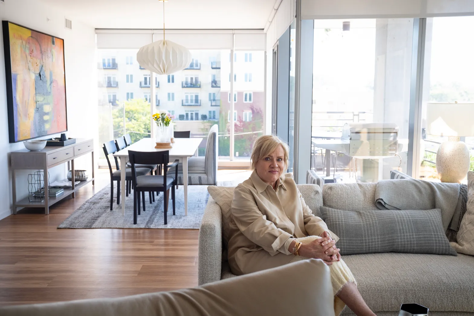Kay Zanotti moved from a high-rise in downtown Chicago to Optima Verdana in Wilmette to be closer to her daughter and grandkids, as seen on Sep. 15, 2025. (E. Jason Wambsgans/Chicago Tribune)