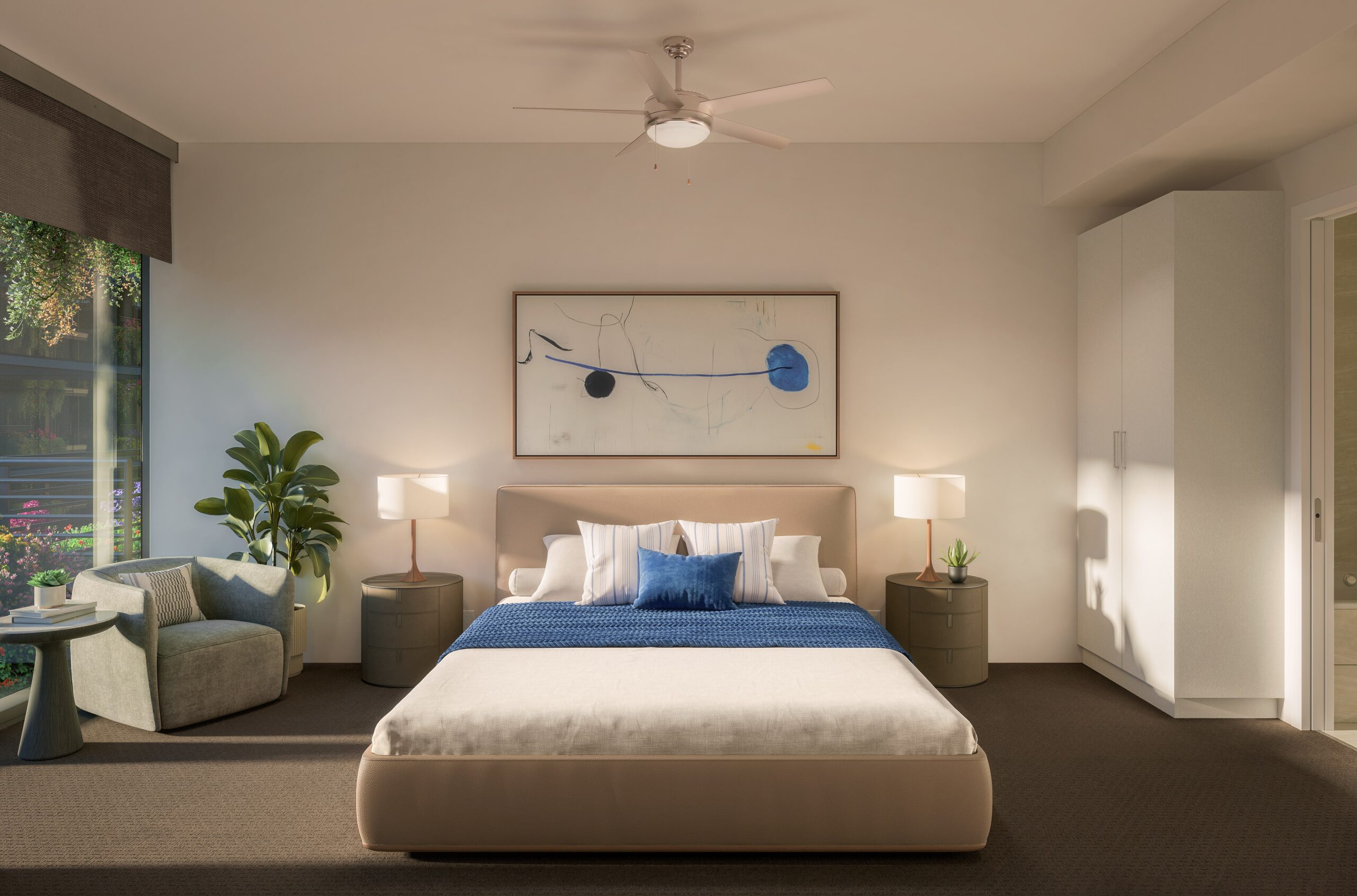 7230 Optima McDowell Mountain Bedroom Rendering